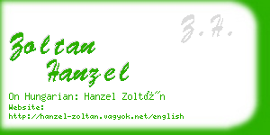 zoltan hanzel business card